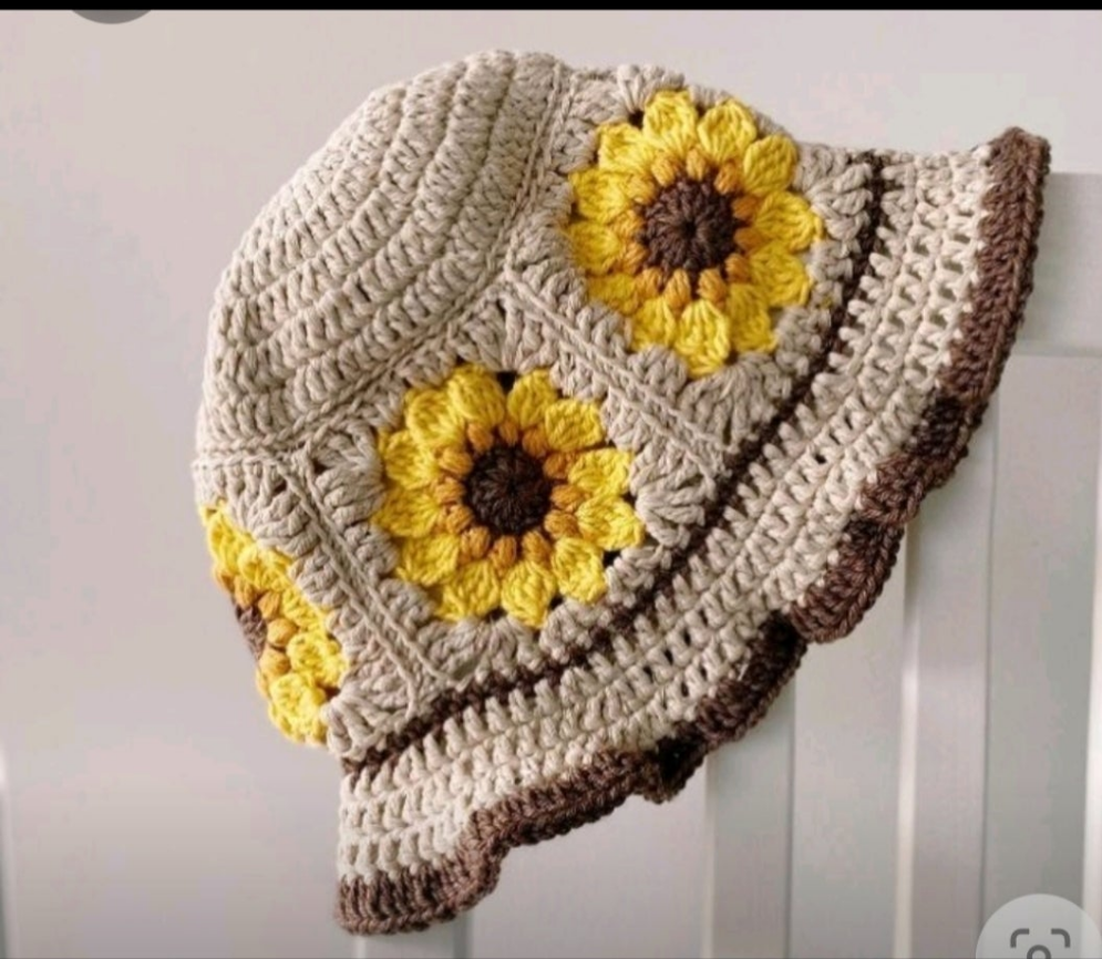 Crochet Granny Square Bucket Hat