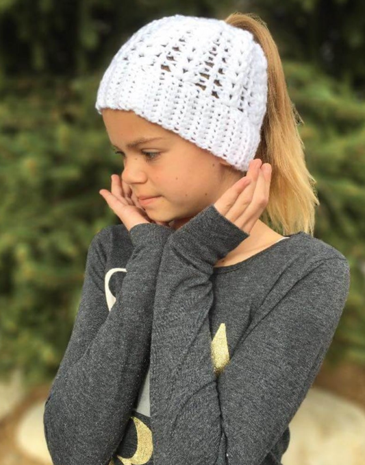 Crochet Ponytail Beanies